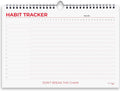 Hadigu Habit Tracker Calendar (Undated 12 Month) Colorful Motivational Design, Spiral Bound and Hanger, A4 Size (8,3"X11.7") Quality Heavy Paper,