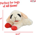 Multipet Lamb Chop Dog Plush Toy - Squeaky Toy for Small & Medium Dogs - Extra Soft Plush - Stuffed Animal for Cuddling & Playing (10", Cream, 5