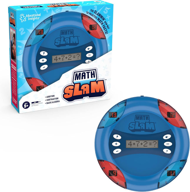 Educational Insights Math Slam - Interactive Math Games, Basic Algebra Game for Learning Addition and Subtraction, Handh