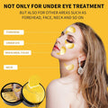 24K Gold Eye Masks for Dark Circles and Puffiness 70PCS, Under Eye Patches for Puffy Eyes Treatment, Under Eye Gel Pads w/ Collagen, Caffeine,