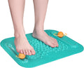 Atsuwell Acupressure Foot Massage Mat, 5-Zone Reflexology Mat with Dual Massage Ball Tracks, Portable Foot Pressure Point Pad for Stress Relief,