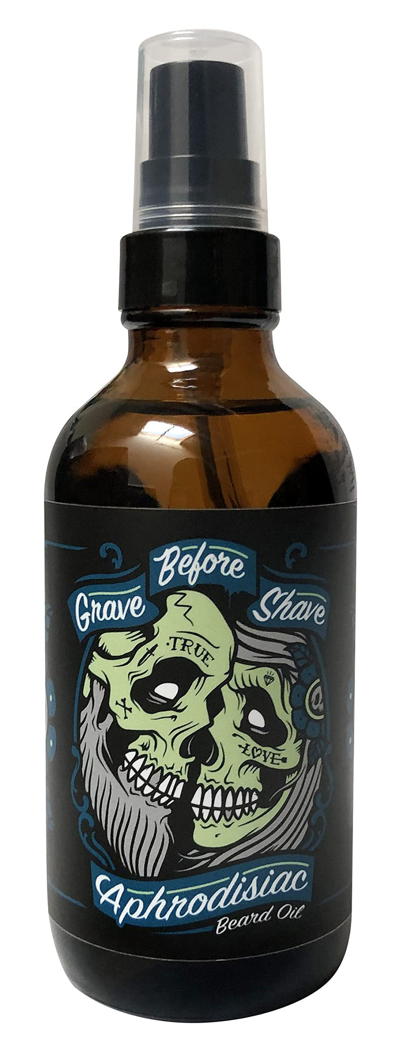 Grave Before Shave Leather/Cedar-wood scent Beard Oil 4 oz. BIG BOTTLE