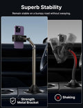 JSAUX Car Cup Holder Phone Mount, Metal Long Arm, Adjustable Base ClipMount