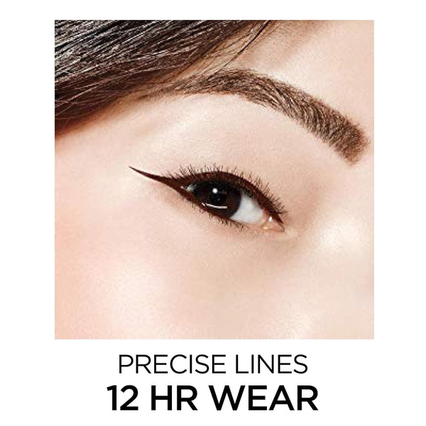 L'Oreal Paris Makeup Infallible Super Slim Long-Lasting Liquid Eyeliner, Ultra-Fine Felt Tip, Quick Drying Formula, Glides on Smoothly, Black,