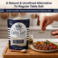 Le Marinier Celtic Salt Organic Grey Coarse, 1.1lb - 18oz. Mineral Rich 100% Natural and Unrefined French Sea Salt Organic. Hand Harvested Mineral
