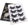 MIKIWI 25mm Lashes, Dramatic 6D Faux Mink Lashes, Fluffy Volume Eyelashes, Thick Crossed Lashes, Long Faux 25mm Mink Lashes (6D4-05) 6D05/25MM