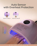 MelodySusie Compact Advanced UV LED Nail Lamp, P-Plus30F Nail Dryer with 3 Timers & Smart Sensor Cures All Gels, Especially Rhinestone Glue, Solid