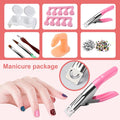 Nail Kit Set Professional Acrylic with Everything, 12 Glitter Acrylic Powder Kit Nails Art Tips Decoration, DIY Gifts for Women Nail Art Tool and