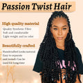 Passion Twist Hair - 12 Inch Water Wave Crochet Hair 8 Packs Short Crochet Braids Passion Twists Braiding Hair Bohemian Synthetic Hair Extension