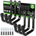 Dreecy J Utility Hooks for Hanging Heavy Duty Garage Storage Utility Hooks for Garage Wall, Color Black, 6 Pack Small 6 Pack Black