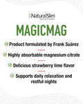 NaturalSlim MagicMag Magnesium Citrate Powder for Stress, Constipation, Muscle & Heart Health, Better Rest & Digestive Support, Magnesium