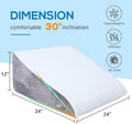 Sasttie Wedge Pillow, 12 Inch Memory Foam Bed Wedge Pillow for Sleeping, Acid Reflux, Back Pain, Post Surgery, and Snoring, Designed with Washable