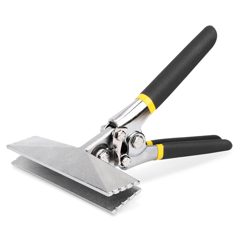 HURRICANE Sheet Metal Hand Seamer, 6 Inch Straight Jaw Sheet Bender Tools for Flattening Metal, Bending Pliers with Double Dipped Cushion Handle,