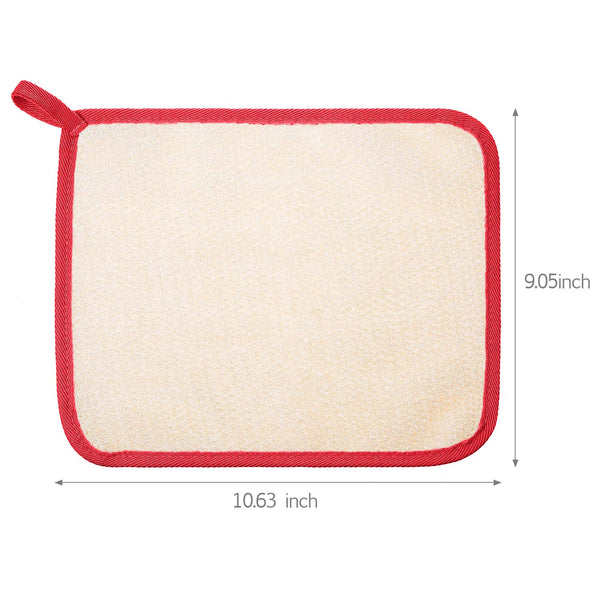 Tatuo 5 Pcs Exfoliating Face and Body Wash Cloths Towel Weave Bath Cloth Exfoliating Scrub Cloth Massage Bath Cloth for Women and Men, 10.63 X
