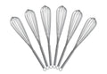 8 inch Mini Wire Whisk 6 Pack - Stainless Steel 6pk of 8"
