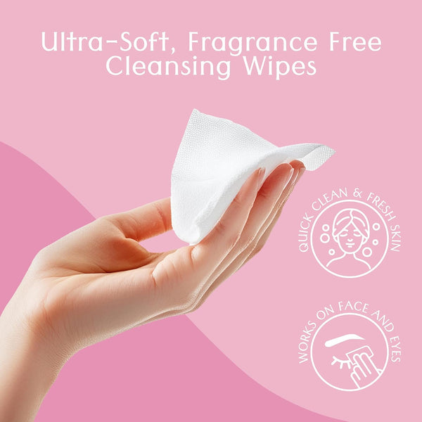 Air Jungles Pink Micellar Makeup Remover Wipes 25 Ct, Individually Wrapped | Travel Size Facial Cleansing Wipes With Vitamin E, Gentle For