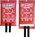 Fire Blanket for Home and Kitchen,40" x 40",2 Pack,Emergency Fire Blanket 40 in x 40 in 2-pack