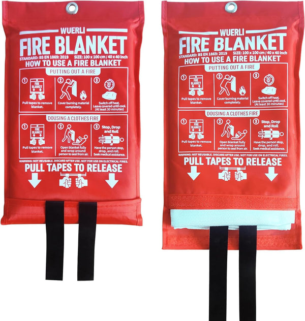 Fire Blanket for Home and Kitchen,40" x 40",2 Pack,Emergency Fire Blanket 40 in x 40 in 2-pack