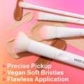 wet n wild Kabuki Brush, Flat Top for All Formulas, Densely-Packed Synthetic Bristles, Ergonomic Handle for Comfortable Control Flat Top 7.28 in