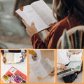 Leather Heart Bookmarks - Winjeto 6 Pieces Cute Corner Page Book Marks for Teachers Students Book Reading Lovers, for School Office Home Supplies