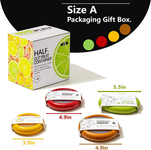 SOOPLEU Avocado Saver & Onion Storage, 4Pcs Silicone Fresh Produce Holder | Keep avocados fresh! 4Pcs silicone holder for tomato, lemons, garlic &