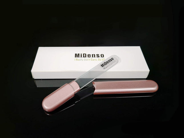 MiDenso Premium Glass Nail File, Christmas Gifts, 5.5 Inch Apricot