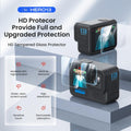 Hero13 Black Silicone Protective Case Bag Screen Protector for GoPro Hero13, Glass Screen Protector Soft Rubber Cover (Blue)