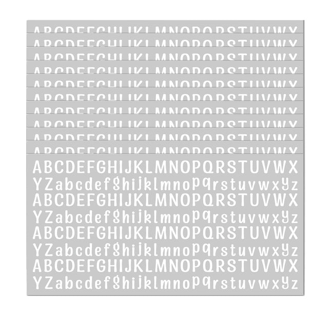 10 Sheet Small Letter Stickers, 1/2 Inch Self Adhesive Alphabet Stickers, Cute Vinyl Letter Stickers for Arts Crafts Outdoor Sign Poster Windows