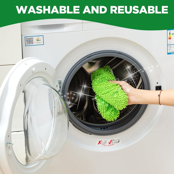 Reusable Microfiber Mop Pads Washable Wet Pads Compatible with Swiffer Sweeper Refills Pads for Wet & Dry Sweeping Cloths Mop Head Replacement for