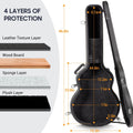 CAHAYA Guitar Cases Hard Shell for Acoustic Guitars 42 Inch Acoustic Guitar Hard Shell Case with Key Anti-shock Waterproof Travel Guitar Bag for