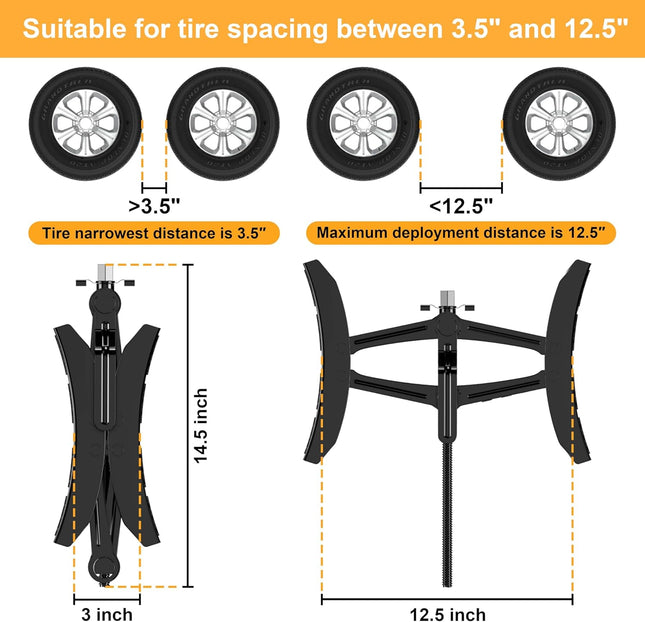 Camper Wheel Chock Stabilizer 2 Sets, Upgraded Side Grain Heavy Duty X-Shaped Stabilizer Wheel Chock RV Travel Trailer A
