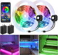 Motion Activated under Bed Light Strips, 2X9.8Ft RGB Motion Sensor LED Light Strip with App Control, USB 5V Dimmable LED Night Light with 4 Timing