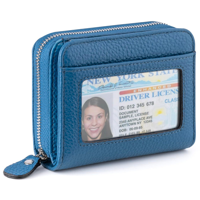 Small Wallet for Women, Genuine Leather RFID Blocking Credit Card Holder Slim Co