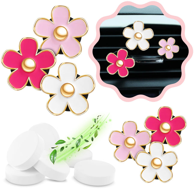 Girl Car Accessories, Air Freshener Car, Pink Car Decor for Teens, Women, Cute Car Vent Clips Stuff, Car Decorations Int