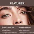 2-In-1 Eyelash & Eyebrow Kit, Professional Lash & Brow Color Kit, Lasting for 6 Weeks DIY Hair Coloring for Salon Home Use 7Ml (Black)