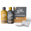 Leather Cleaner and Conditioner Kit by Lexol for Furniture Car Interiors Shoes Handbags, leather cleaner and conditioner two-step system with 2