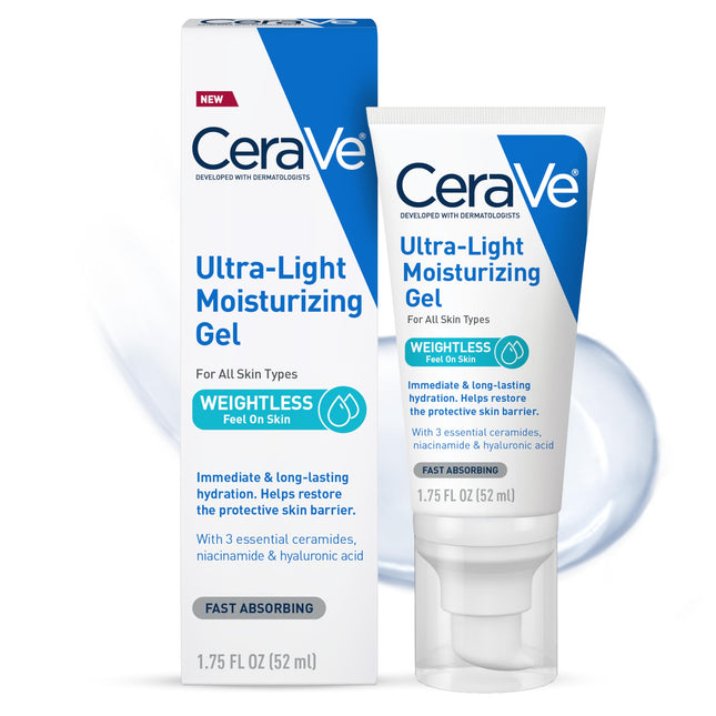 Cerave Ultra-Light Moisturizing Gel, Hydrating Gel Face Moisturizer with Ceramid