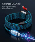 USB C to RCA Audio Cable 6.6FT, Type-C to 2 Male Y RCA Splitter, RCA to USB C Adapter Compatible with iPhone 16 15 Pro Max iPad Air Samsung Galaxy