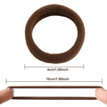 Bessrung 100 Pcs Thick Seamless Hair Ties, Ponytail Holders Hair Accessories for Women Girls No Damage for Thick Hair(Dark Brown Colors) 100 Count