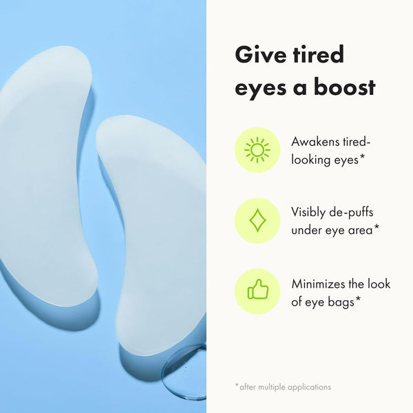HERO COSMETICS Mighty Patch for Tired Eyes Patches, 6 Count | 3 Pairs, Soothing Hydrogel Patches, Helps Awaken and Visibly De-puff Undereyes 6