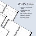 Blue Sky 2025 Weekly and Monthly Planner Calendar, Includes January 2025 - December 2025, 5" x 8", Flexible Cover, Laminated Tabs, Wirebound,