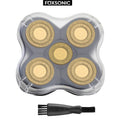 Universa 5 Blades Replacement Heads for Mainstream head shaver brands, Head Shaver Replacement Blades (5 Gold)