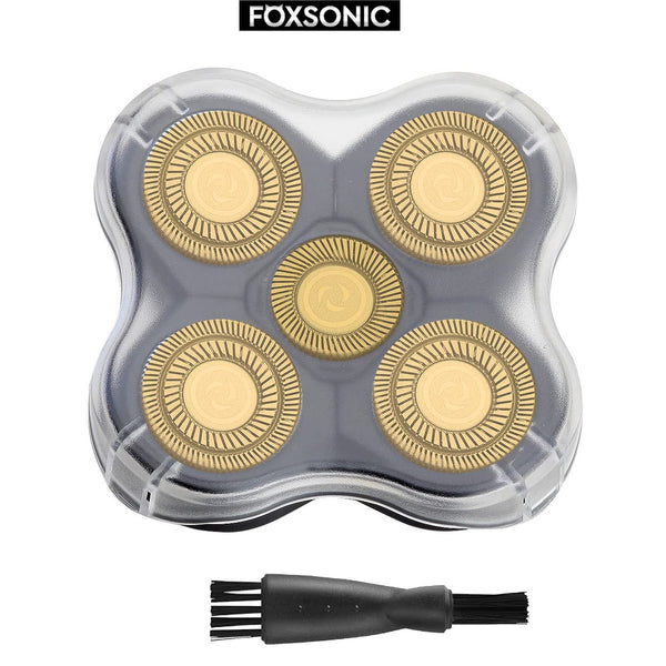 Universa 5 Blades Replacement Heads for Mainstream head shaver brands, Head Shaver Replacement Blades (5 Gold)