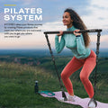 Pilates Bar Kit with Resistance Bands, Workout Equipment for Legs, Hip, Waist, Arm, Squats Exercise Equipment for Home Workouts, Adjustable