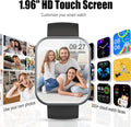 Smart Watch for Men Women, 1.96" Fitness Tracker Running Watch (Answer/Make Call), IP68 Waterproof, Pedometer, Sleep/Step/Activity/Heart Rate
