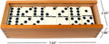 Double Six Dominos - 28-Piece Ivory Dominos Set for Adults and Kids - Classic Number Table Games Game for Family with Wooden Storage Case by Hey
