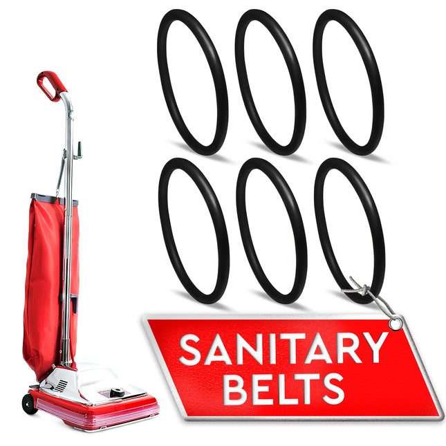 6Pcs Sanitaire Vacuum Belts - Sanitaire Vacuum Parts - Durable, Flexible, Easy Installation, Long Service Life - Compati