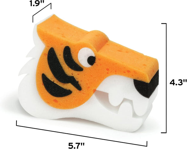 Genuine Fred Bath Biters, Children's Bath Sponge, Tiger 1 Count (Pack of 1) Tiger