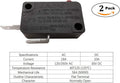 Microwave Oven Door Switch Replacement Part, 16A 125VAC, KW3AT-16 (Downward Compatible with KW3A-16), Normally Open - 2Pcs 2x Normally Open
