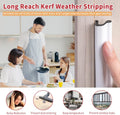 26 Feet Long Reach Door Weather Stripping Door Seal Strip, New Upgraded V-Shaped Replacement Kerf Weather Stripping for Door Frame Door